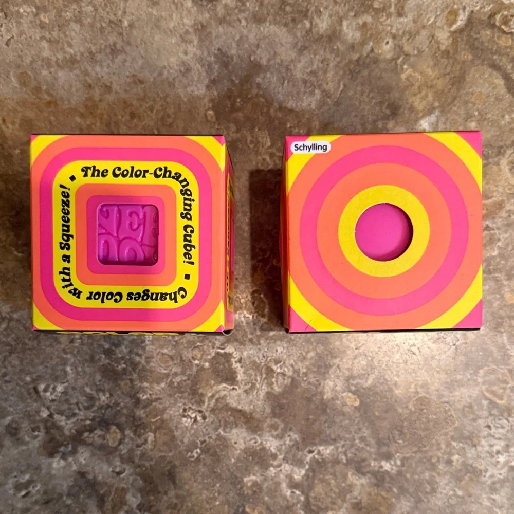 NeeDoh Color Change Cube & Glob - Pink for both.